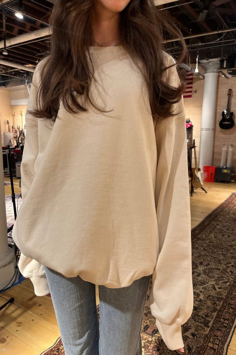 Sweatshirt Brandy Melville Erica Beige | EGJ-78485516